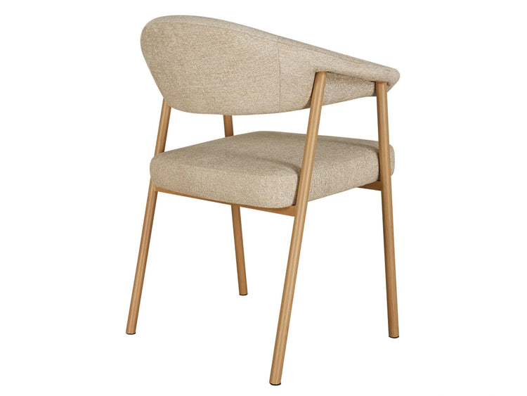 Como Dining Chair Beige / Natural Oak Set of 2