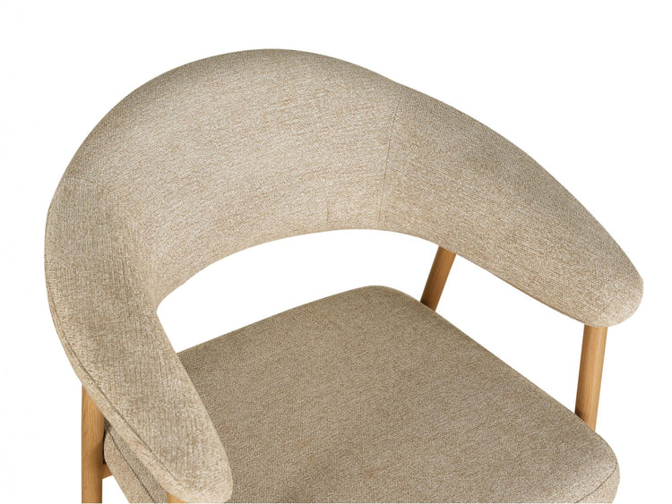 Como Dining Chair Beige / Natural Oak Set of 2