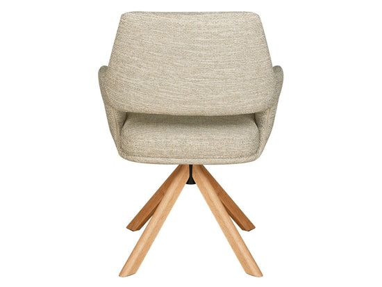 Leto Dining Chair Oatmeal Tweed / Oak Set of 2