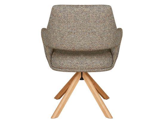 Leto Dining Chair Clay Tweed / Oak Set of 2