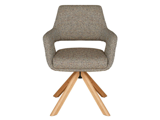 Leto Dining Chair Clay Tweed / Oak Set of 2