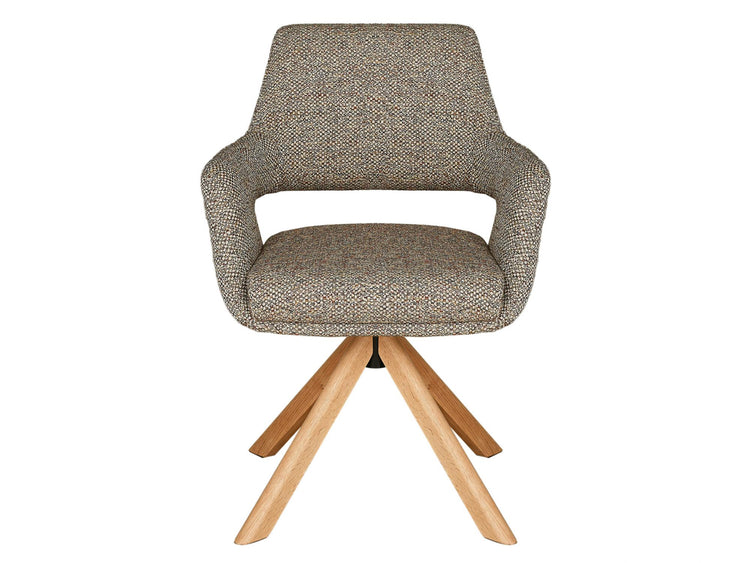 Leto Dining Chair Clay Tweed / Oak Set of 2