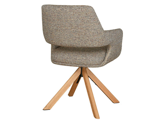 Leto Dining Chair Clay Tweed / Oak Set of 2