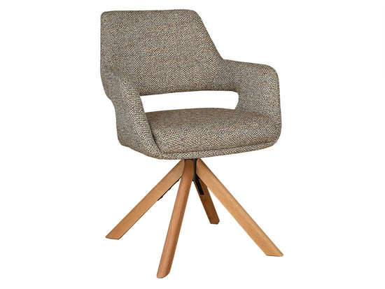 Leto Dining Chair Clay Tweed / Oak Set of 2