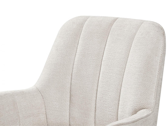 Asti Swivel Dining Chair Ivory / Black Set of 2