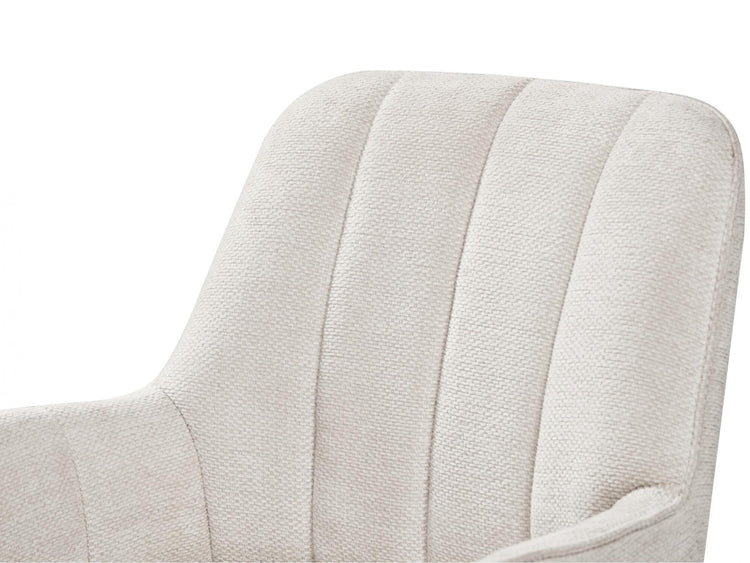 Asti Swivel Dining Chair Ivory / Black Set of 2