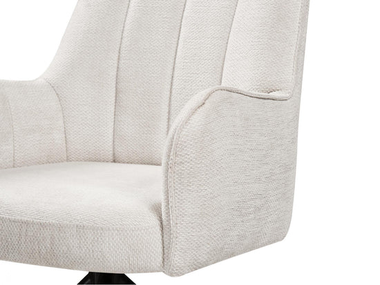 Asti Swivel Dining Chair Ivory / Black Set of 2