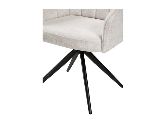 Asti Swivel Dining Chair Ivory / Black Set of 2