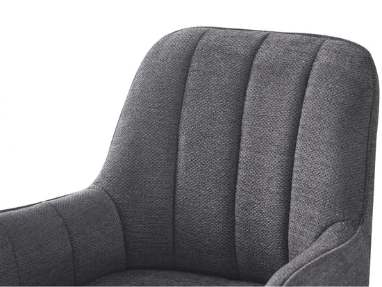Asti Swivel Dining Chair Charcoal / Black Set of 2