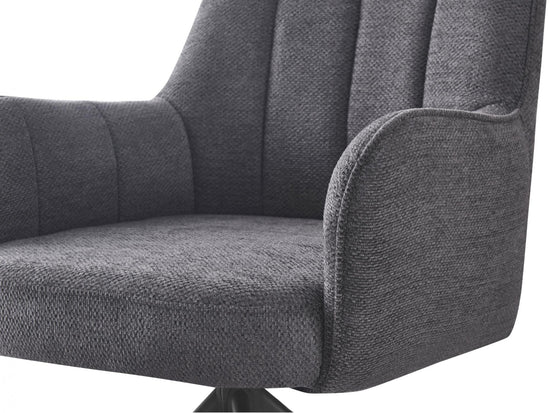 Asti Swivel Dining Chair Charcoal / Black Set of 2