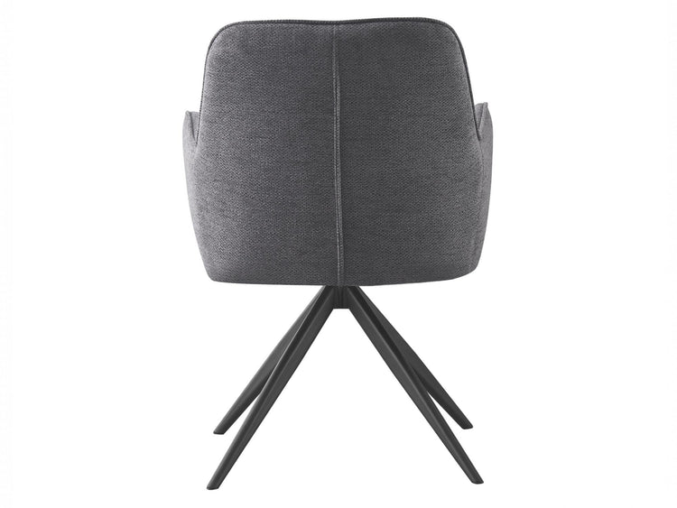 Asti Swivel Dining Chair Charcoal / Black Set of 2