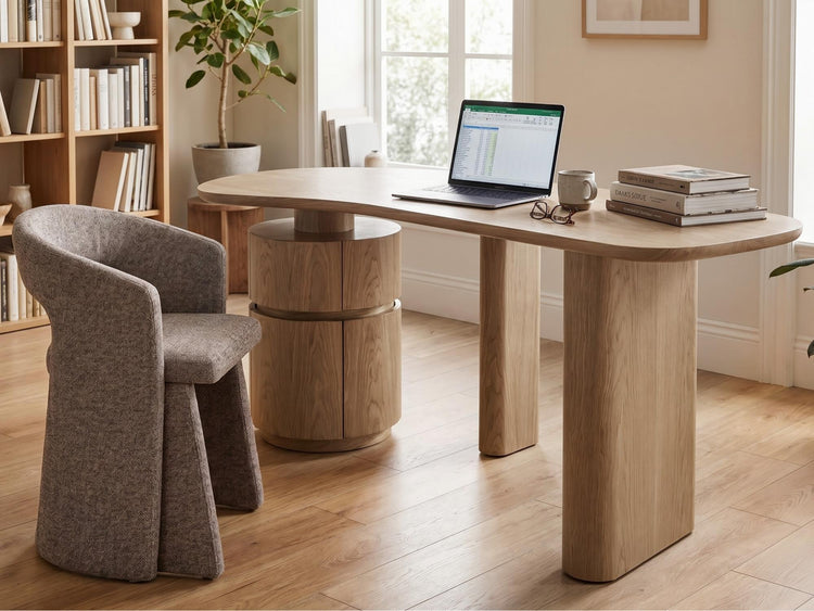 Pisa Dining Chair Shiitake Tweed