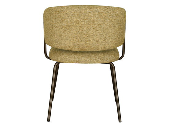 Lumi Dining Chair Mustard Tweed / Matte Bronze Set of 2