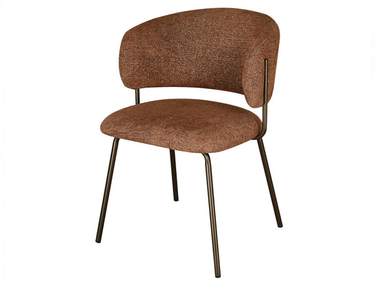 Lumi Dining Chair Cayenne Tweed / Matte Bronze Set of 2