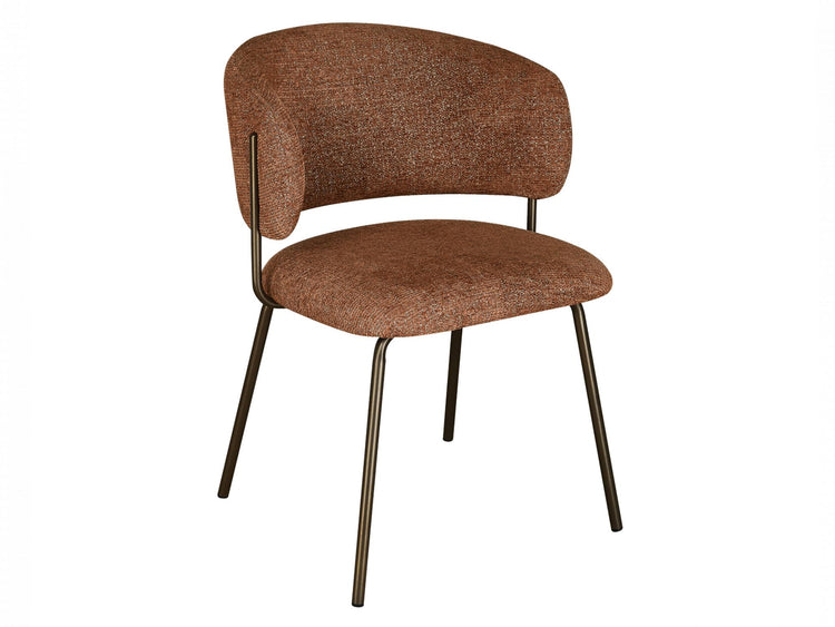 Lumi Dining Chair Cayenne Tweed / Matte Bronze Set of 2