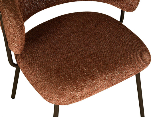 Lumi Dining Chair Cayenne Tweed / Matte Bronze Set of 2
