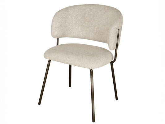 Lumi Dining Chair Camel Tweed / Matte Bronze Set of 2
