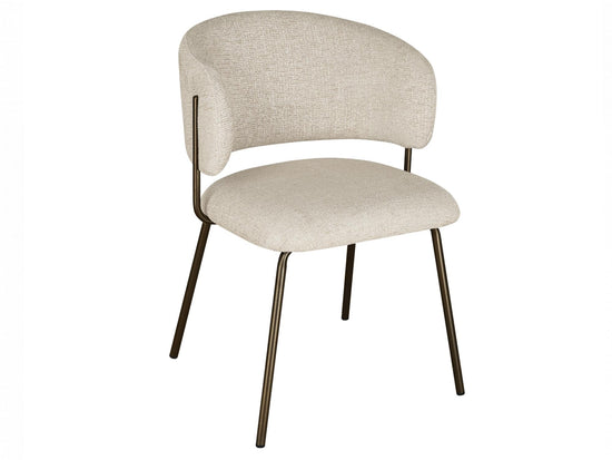 Lumi Dining Chair Camel Tweed / Matte Bronze Set of 2