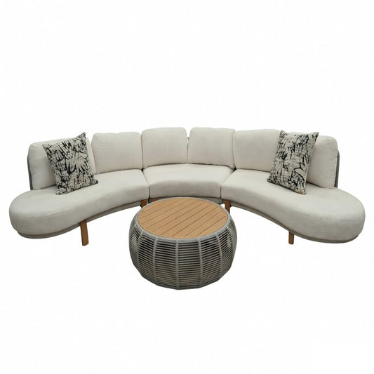 All Weather Curved Outdoor Sofa Set – 7 Seater