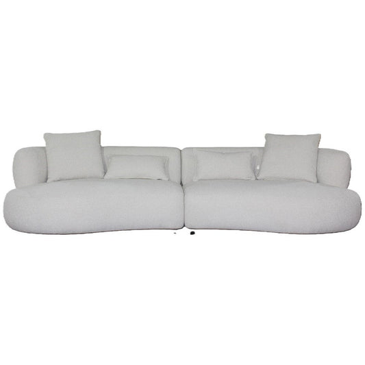 Harlow Modular Sofa in beige boucle — curved silhouette, Horgans