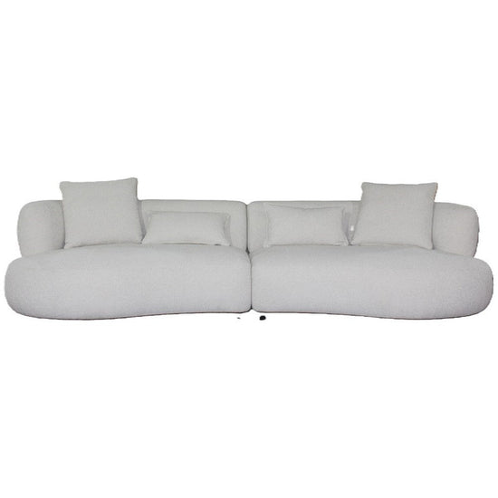 Harlow Modular Sofa in beige boucle — curved silhouette, Horgans