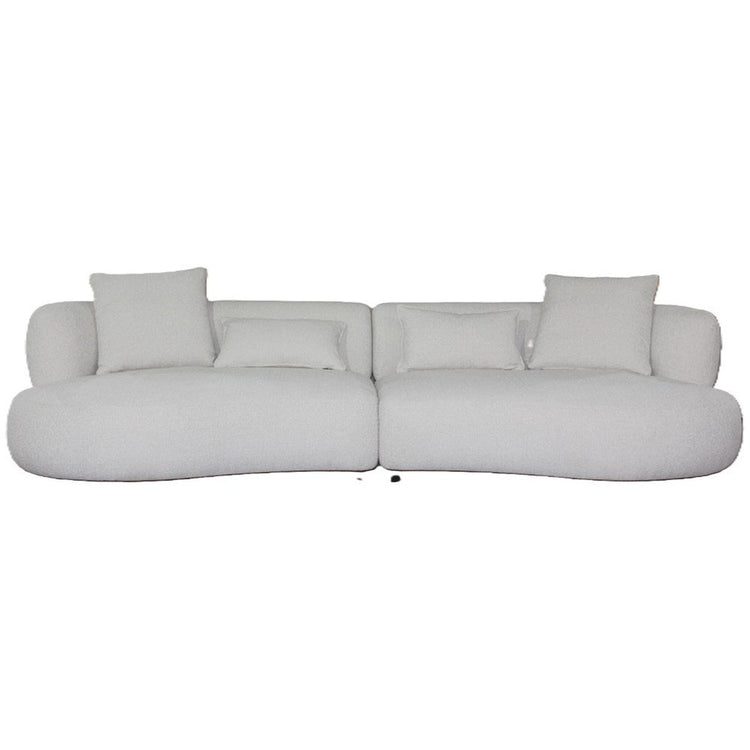 Harlow Modular Sofa in beige boucle — curved silhouette, Horgans