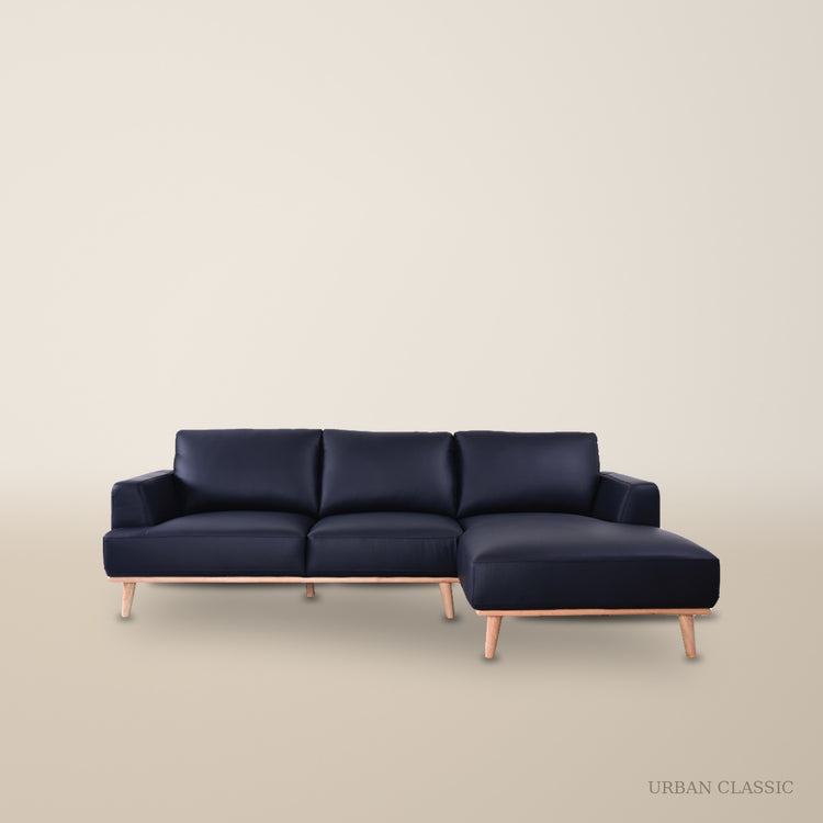 Milano Leather Chaise Sofa