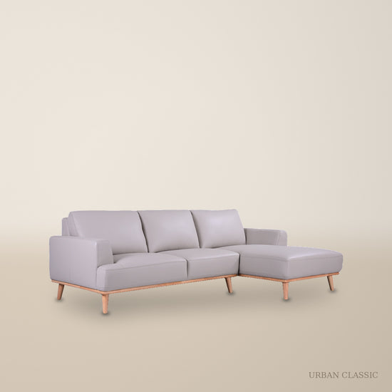 Milano Leather Chaise Sofa
