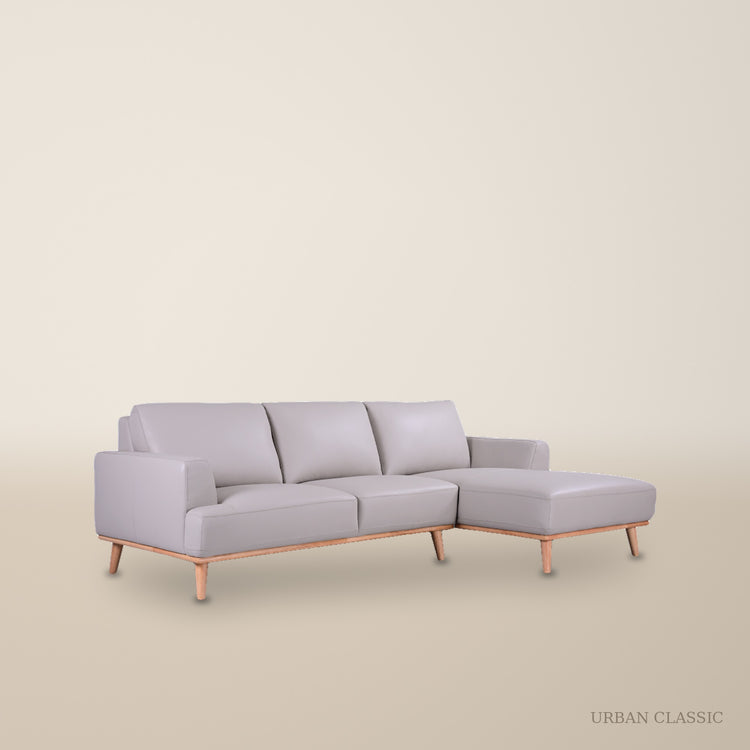 Milano Leather Chaise Sofa