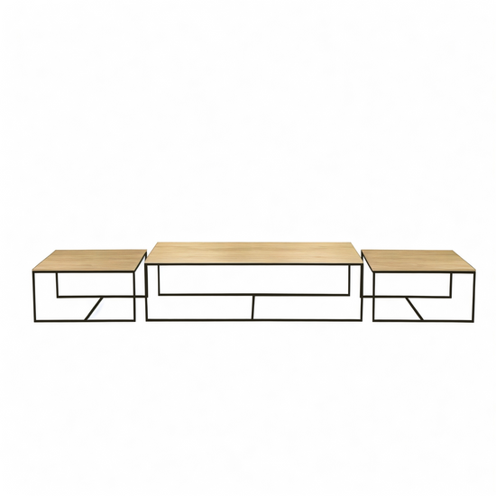 Lines Coffee Table iron frame detail