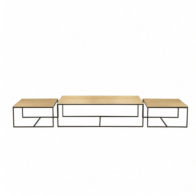 Lines Coffee Table iron frame detail