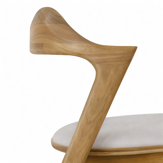 Mila Teak Dining Chair side profile