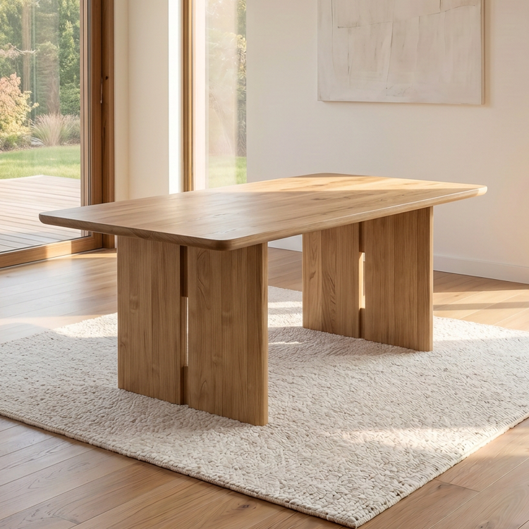 Mila Dining Table pedestal base detail