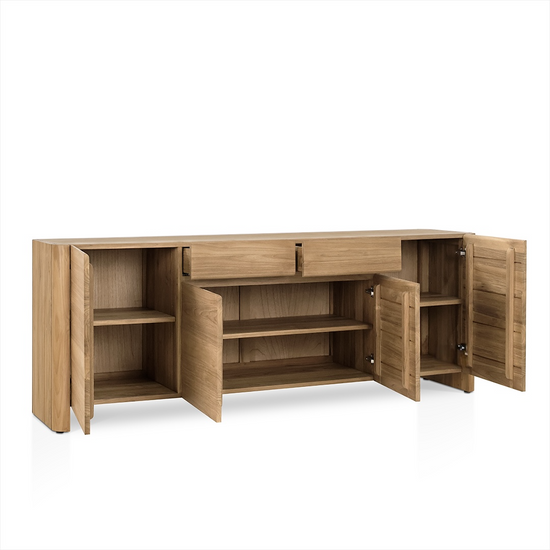 Mila Teak Buffet doors detail