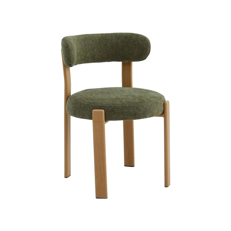 Camden Dining Chair – Olive with Oak Frame