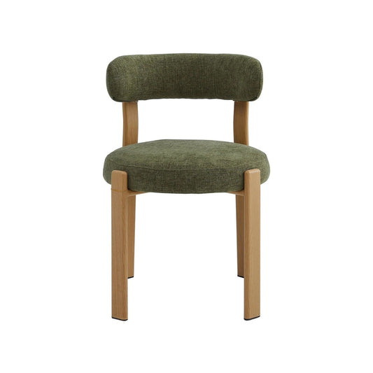 Camden Dining Chair – Olive with Oak Frame