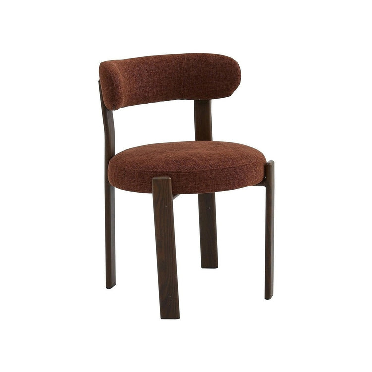 Camden Dining Chair – Rust with Walnut Frame