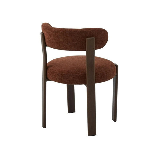 Camden Dining Chair – Rust with Walnut Frame