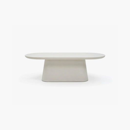 White Concrete Dining Table – Front View