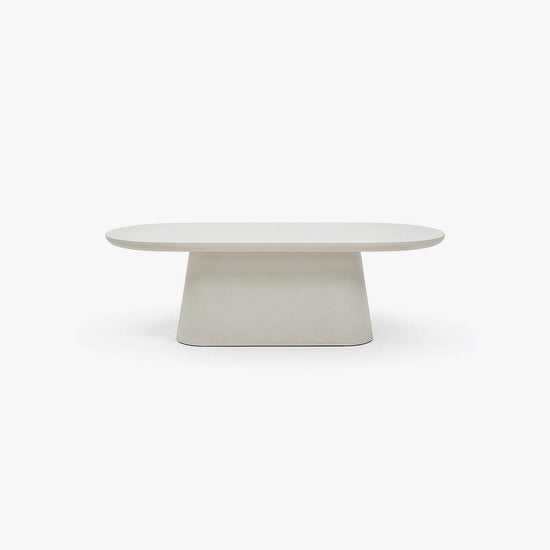 White Concrete Dining Table – Front View
