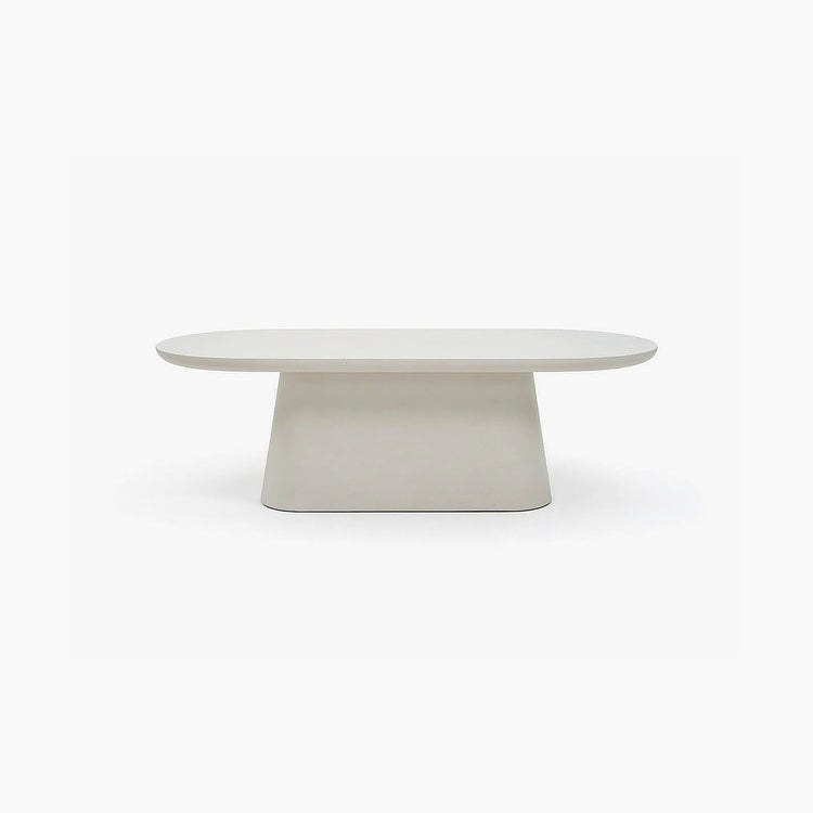 White Concrete Dining Table – Front View